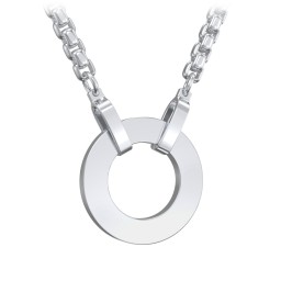 Men's Engravable Ring Necklace