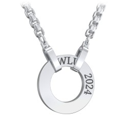 Men's Engravable Ring Necklace