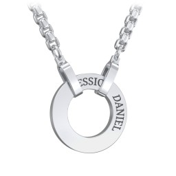 Men's Engravable Ring Necklace