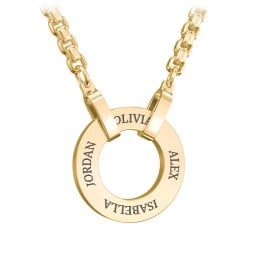 Men's Engravable Ring Necklace