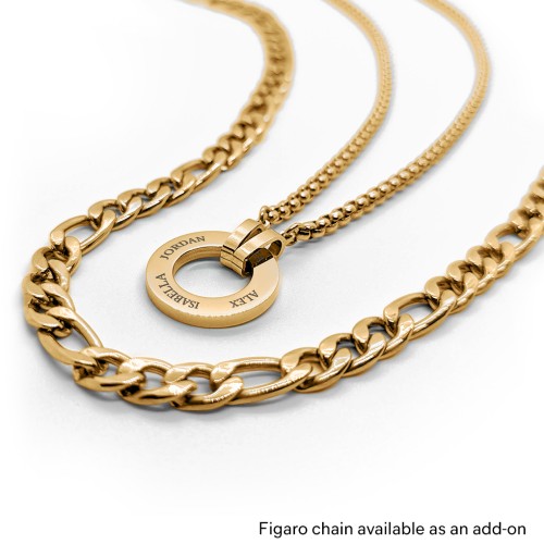 Men's Engravable Ring Necklace – Stainless Steel