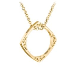 Men’s Engravable Geometric Ring Necklace
