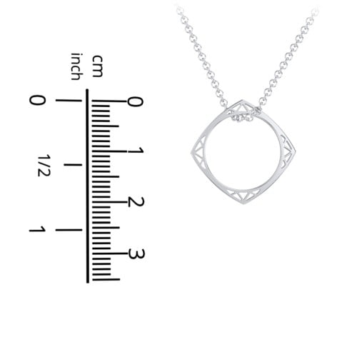 Men’s Engravable Geometric Ring Necklace