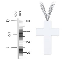 Men's Engravable Cross Urn Necklace - Yellow Ion-Plated