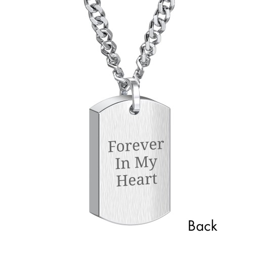Men’s Engravable Dog Tag Urn Necklace - Stainless Steel – Stainless Steel