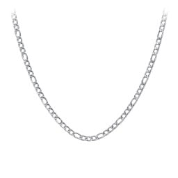 Men's 20" Figaro Chain Necklace in Stainless Steel - 5mm