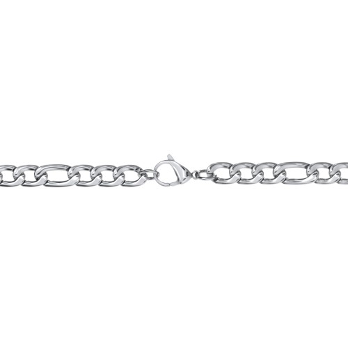Men's 20" Figaro Chain Necklace in Stainless Steel - 5mm – Stainless Steel