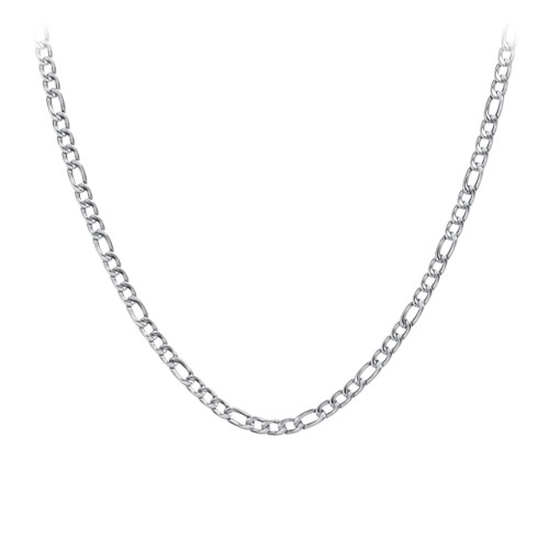 Men's 20" Figaro Chain Necklace in Stainless Steel - 5mm – Stainless Steel