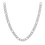 Men's 22" Figaro Chain Necklace in Stainless Steel - 10mm