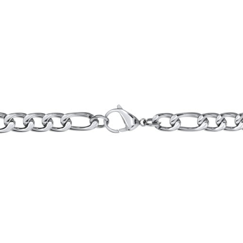 Men's 22" Figaro Chain Necklace in Stainless Steel - 8mm