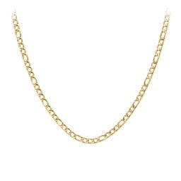 Men's 20" Figaro Chain Necklace in Yellow Stainless Steel - 5mm