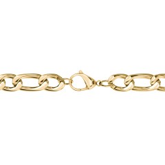 Men's 22" Figaro Chain Necklace in Yellow Stainless Steel - 10mm