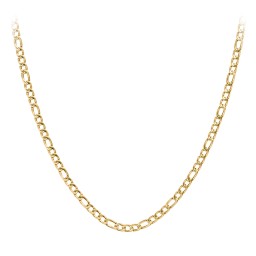 Men's 22" Figaro Chain Necklace in Yellow Stainless Steel - 5mm