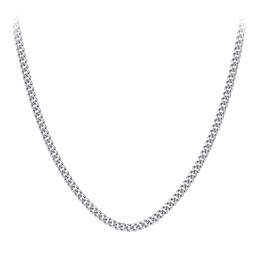Men's 22" Cuban Chain Necklace in Stainless Steel - 5mm in Stainless Steel