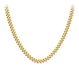 Men's 20" Cuban Chain Necklace in Yellow Stainless Steel - 8mm