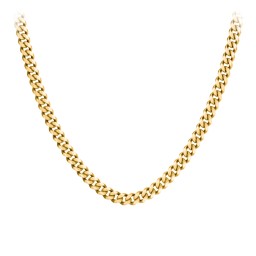 Men's 20" Cuban Chain Necklace in Yellow Stainless Steel - 8mm in Stainless Steel