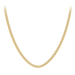 Men's 22" Cuban Chain Necklace in Yellow Stainless Steel - 5mm in Stainless Steel