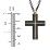 Engravable Black Steel Cross with Yellow Steel Detailing – Stainless Steel