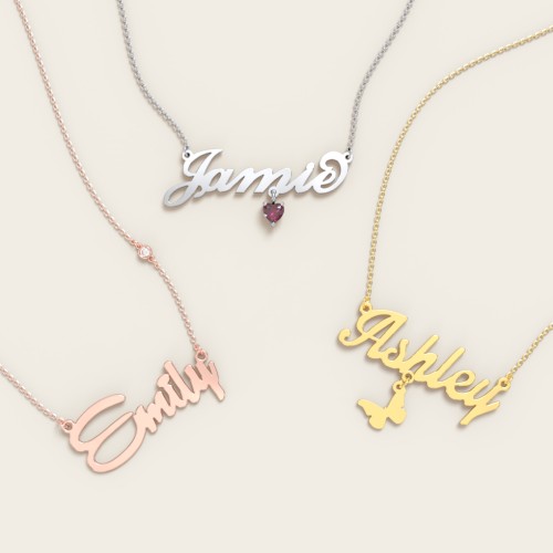 Personalized Name Necklace – Sterling Silver