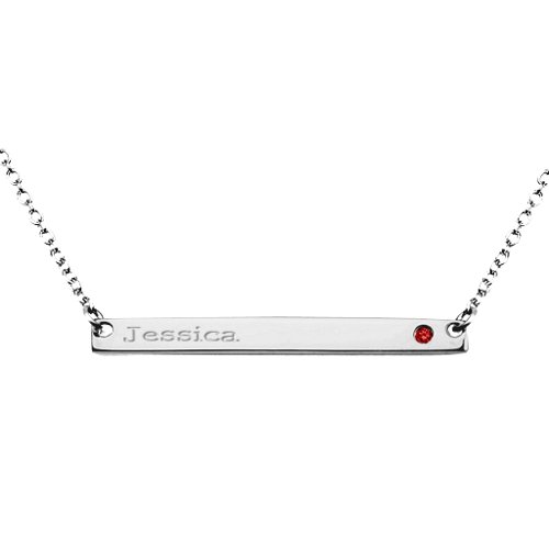 Classic Name Bar Pendant with Accent