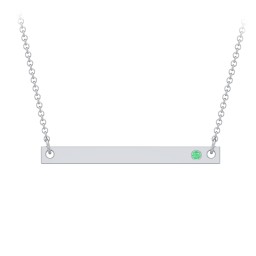 Birthstone Name Bar Pendant
