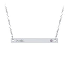 Birthstone Name Bar Pendant