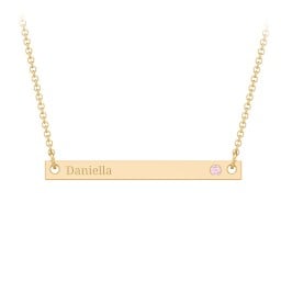 Birthstone Name Bar Pendant