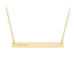 Birthstone Name Bar Pendant