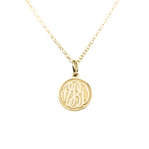 Embossed Monogram Pendant – 10K Yellow Gold