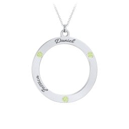 Circle Birthstone Pendant