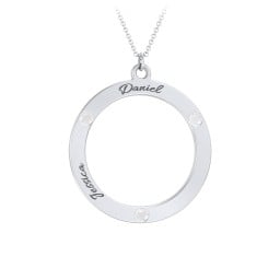 Circle Birthstone Pendant