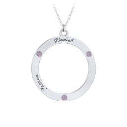 Circle Birthstone Pendant