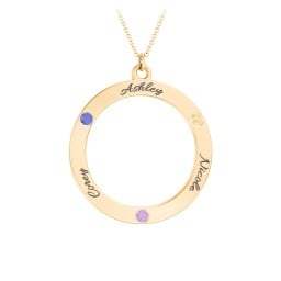 Circle Birthstone Pendant