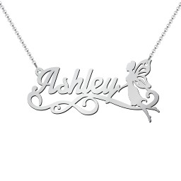 Stylized Name Necklace in 925 Sterling Silver