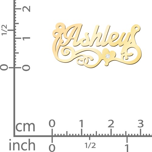 Lots of Love Name Necklace – 18K Gold Plated Silver with White Premium Zirconia