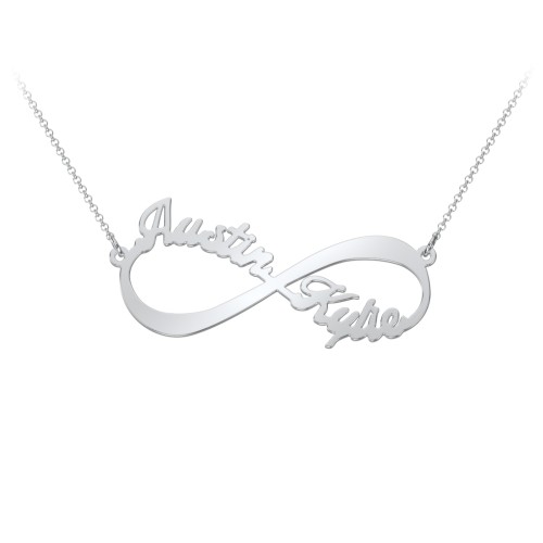 Infinite Love Name Necklace – Sterling Silver