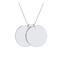 Engravable Name 2 Disc Pendant