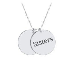 Engravable Name 2 Disc Pendant