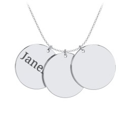 Engravable Name 3 Disc Pendant