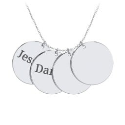 Engravable Name 4 Disc Pendant