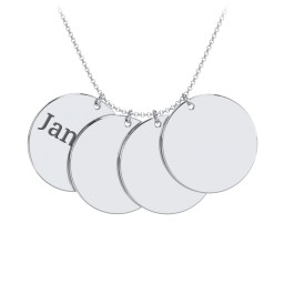 Engravable Name 4 Disc Pendant