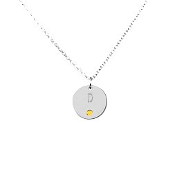 Personalized Initial Disc Pendant