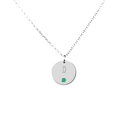 Personalized Initial Disc Pendant