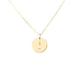 Personalized Initial Disc Pendant