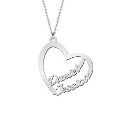 Written With Love Heart Name Necklace