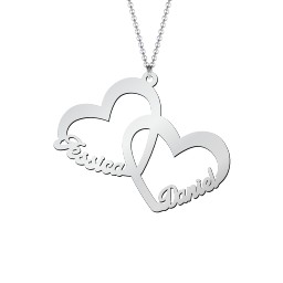 Interlocked In Love Heart Name Necklace