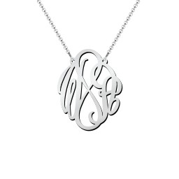 Infinity Monogram Necklace in 925 Sterling Silver