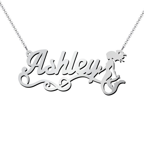 Mermaid Name Necklace – Sterling Silver