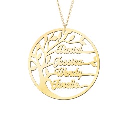 Family Tree Cutout Necklace