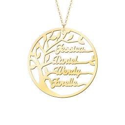 Family Tree Cutout Necklace
